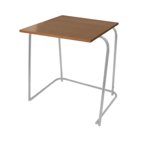 Heavy Duty Nesting Exam Desk - Light Grey Frame - Aida Walnut